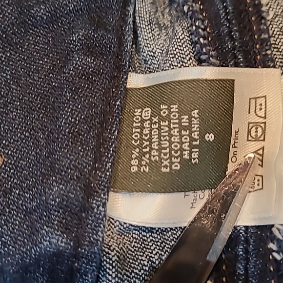 Eddie Bauer Curvy Cropped Denim Jeans Women's 8 - Picture 6 of 6